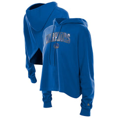 Golden State Warriors Women's Glam Game Open Back Hoodie Royal - New Era