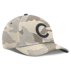 Chicago Cubs Nike Camo Pack Rise Adjustable Hat - Natural Hats