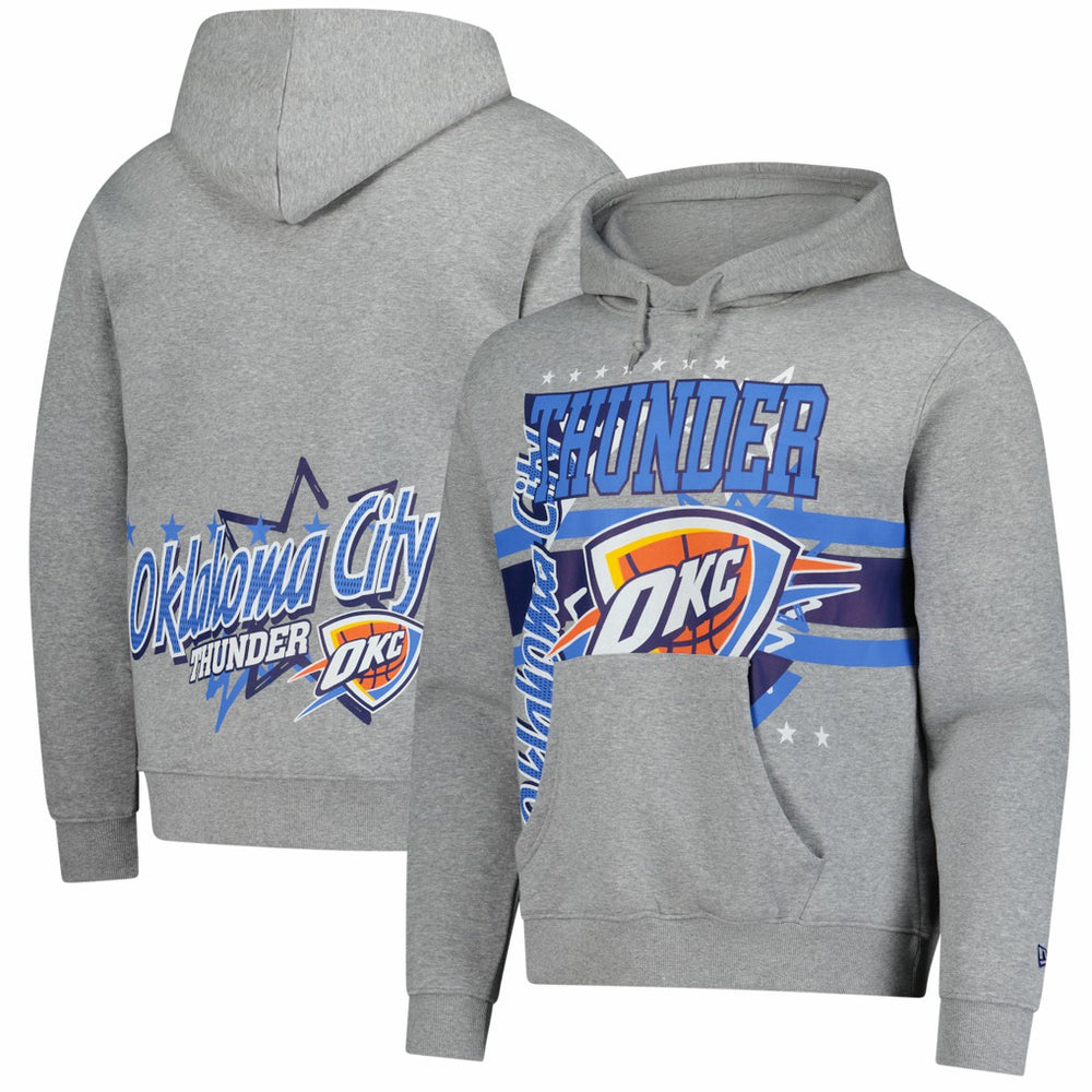 Oklahoma City Thunder Injection Sport Classics Fleece Hoodie Heather Gray - New Era