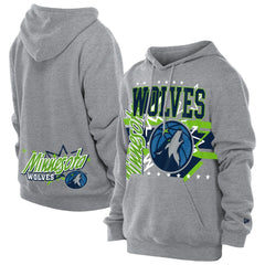 Minnesota Timberwolves Injection Sport Classics Fleece Hoodie Heather Gray - New Era