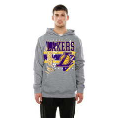 Los Angeles Lakers Injection Sport Classics Fleece Hoodie Heather Gray - New Era