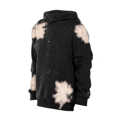 New York Knicks Injection Bleached Out Raw Edge Hoodie Black - New Era