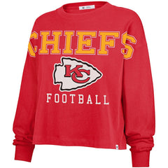 Kansas City Chiefs '47 Women's Outreach City Oversized Long Sleeve T-Shirt - Red T-shirts