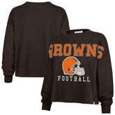 Cleveland Browns '47 Women's Outreach City Oversized Long Sleeve T-Shirt - Brown T-shirts