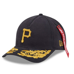 Pittsburgh Pirates New Era x Alpha Industries A-Frame 9FORTY Adjustable Hat - Black Hats