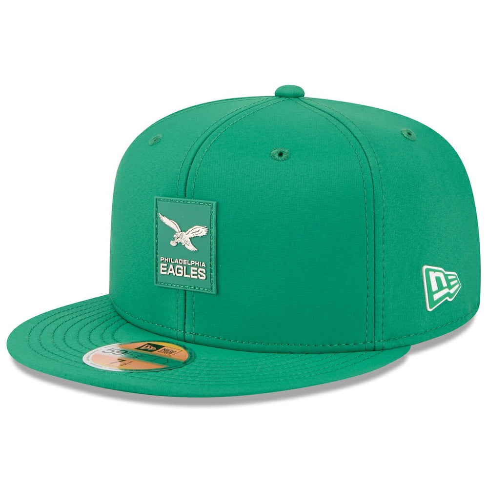 Philadelphia Eagles New Era 2025 Sideline Throwback 59FIFTY Fitted Hat - Kelly Green Hats