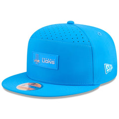 Detroit Lions New Era 2025 Sideline Throwback Split Panel 9FIFTY Snapback Hat - Blue Hats