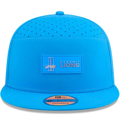 Detroit Lions New Era 2025 Sideline Throwback Split Panel 9FIFTY Snapback Hat - Blue Hats