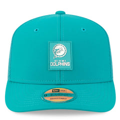 Miami Dolphins New Era 2025 Sideline Throwback 9SEVENTY Trucker Adjustable Hat - Aqua Hats