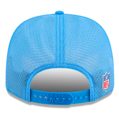 Detroit Lions New Era 2025 Sideline Throwback 9SEVENTY Trucker Adjustable Hat - Blue Hats