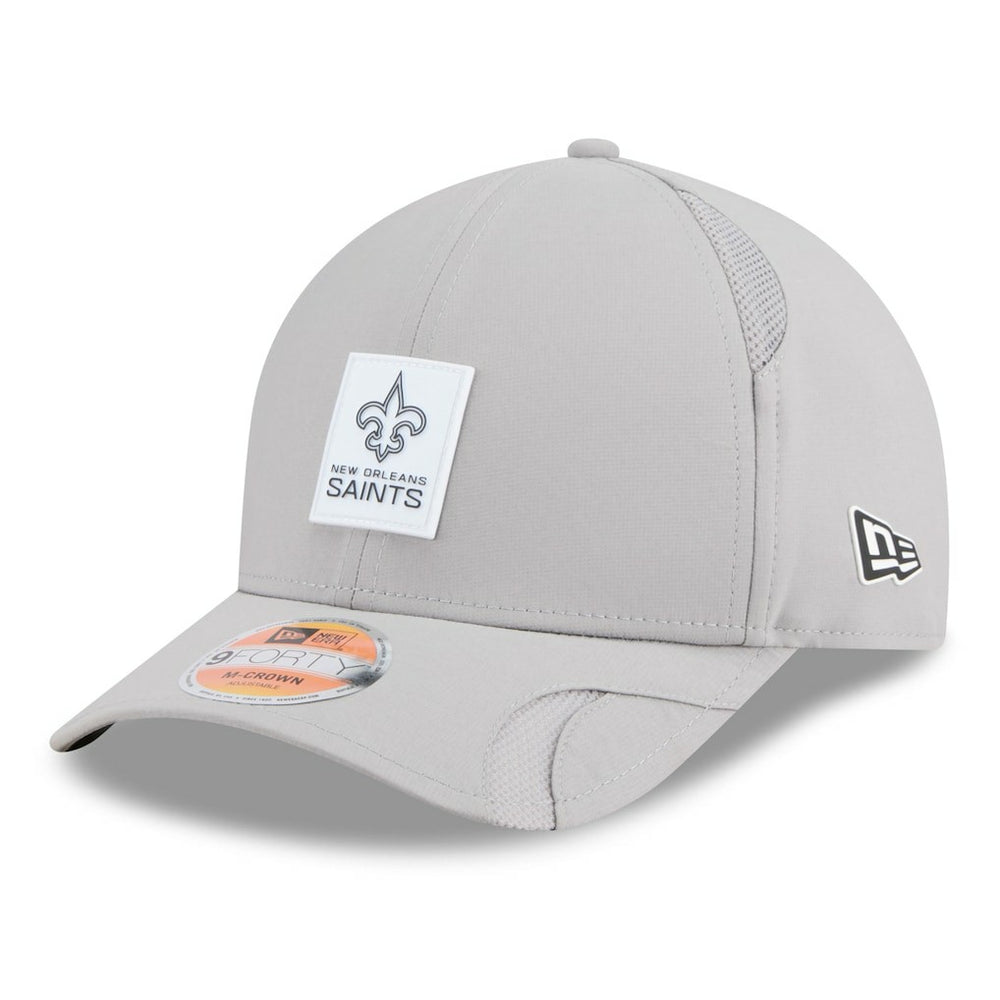 New Orleans Saints New Era 2025 Sideline M-Crown 9FORTY Adjustable Hat - Gray Hats
