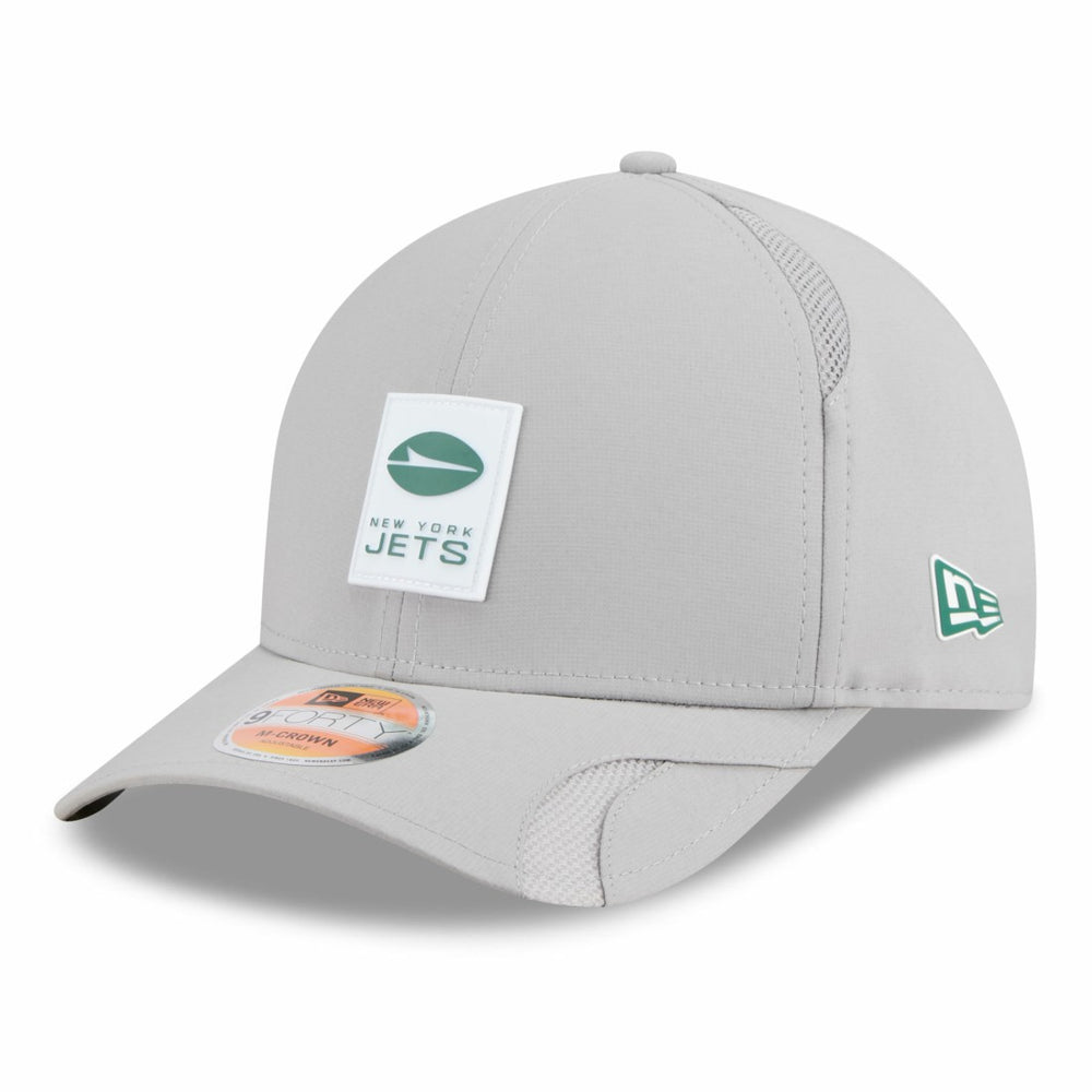 New York Jets New Era 2025 Sideline M-Crown 9FORTY Adjustable Hat - Gray Hats