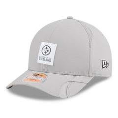 Pittsburgh Steelers New Era 2025 Sideline M-Crown 9FORTY Adjustable Hat - Gray Hats