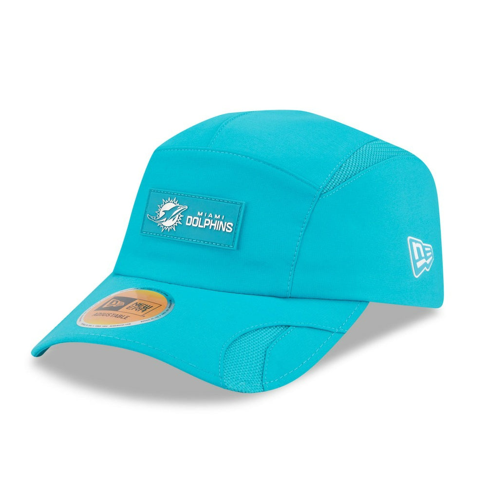 Miami Dolphins New Era 2025 Sideline Runner Adjustable Hat - Aqua Hats