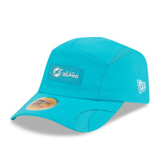 Miami Dolphins New Era 2025 Sideline Runner Adjustable Hat - Aqua Hats