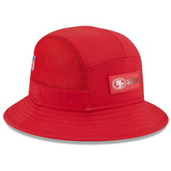 San Francisco 49ers New Era 2025 Sideline Bucket Hat - Scarlet Hats