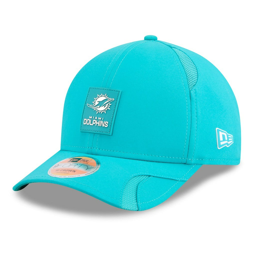 Miami Dolphins New Era Youth 2025 Sideline 9FORTY Adjustable Hat - Aqua Hats