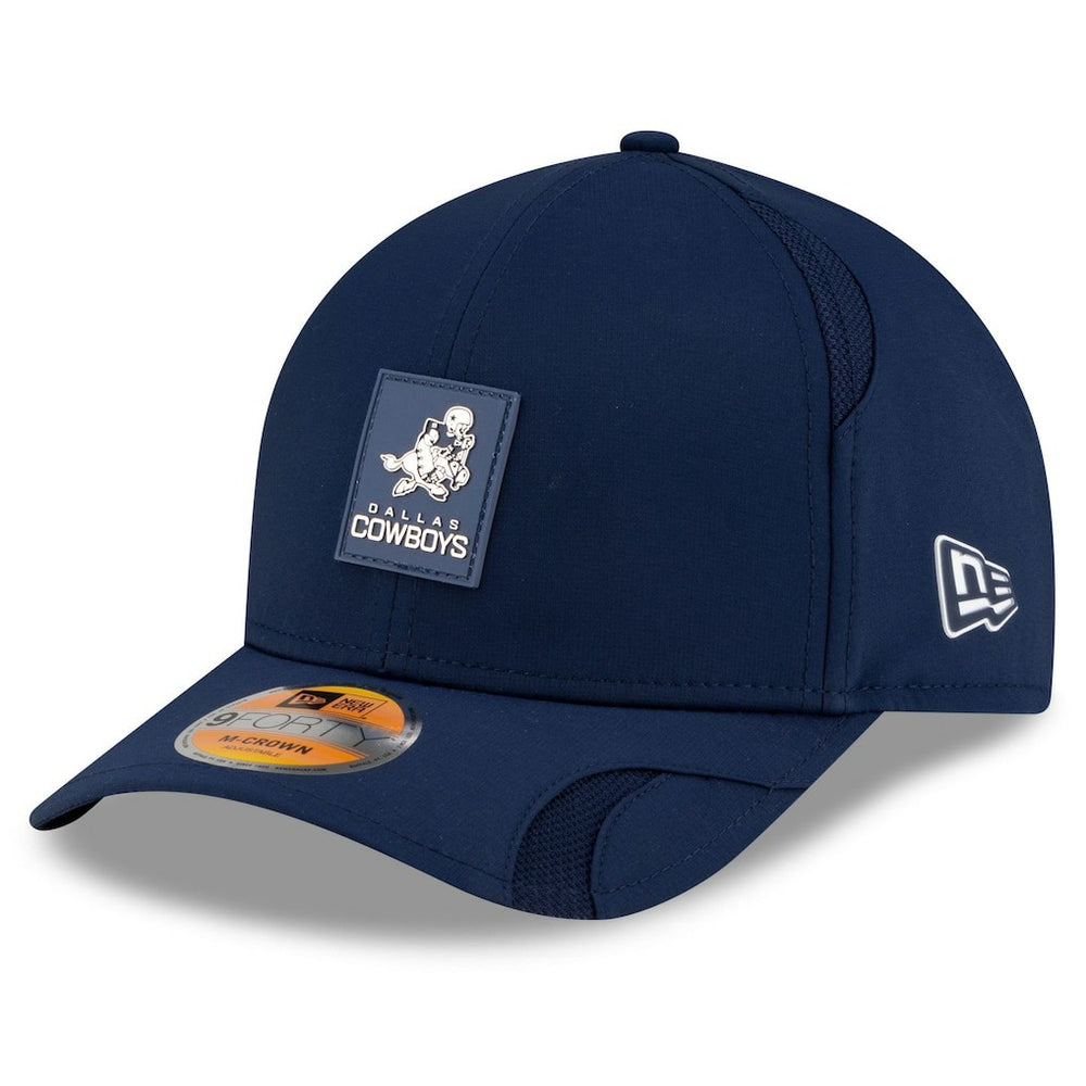 Dallas Cowboys New Era 2025 Sideline Throwback M-Crown 9FORTY Adjustable Hat - Navy Hats