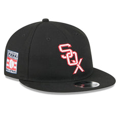 Chicago White Sox New Era Baseball Hall of Fame Retro Crown 9FIFTY Adjustable Hat - Black Hats