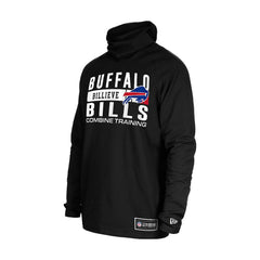 Buffalo Bills New Era Functional Fandom Balaclava Helmet Stripe Tri-Blend Hoodie - Black Hoodies