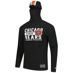 Chicago Bears New Era Functional Fandom Balaclava Helmet Stripe Tri-Blend Hoodie - Black Hoodies