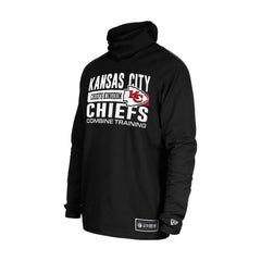 Kansas City Chiefs New Era Functional Fandom Balaclava Helmet Stripe Tri-Blend Hoodie - Black Hoodies