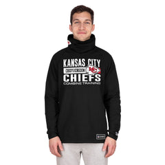 Kansas City Chiefs New Era Functional Fandom Balaclava Helmet Stripe Tri-Blend Hoodie - Black Hoodies