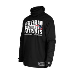 New England Patriots New Era Functional Fandom Balaclava Helmet Stripe Tri-Blend Hoodie - Black Hoodies