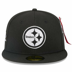 Pittsburgh Steelers New Era x Alpha Industries 59FIFTY Fitted Hat - Black Hats