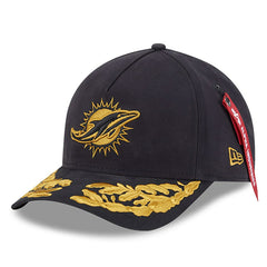 Miami Dolphins New Era x Alpha Industries A-Frame 9FORTY Adjustable Hat - Black Hats