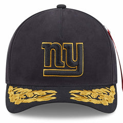 New York Giants New Era x Alpha Industries A-Frame 9FORTY Adjustable Hat - Black Hats