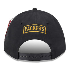 Green Bay Packers New Era x Alpha Industries A-Frame 9FORTY Adjustable Hat - Black Hats