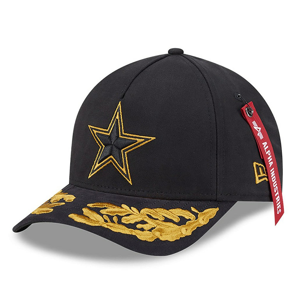 Dallas Cowboys New Era x Alpha Industries A-Frame 9FORTY Adjustable Hat - Black Hats