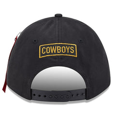 Dallas Cowboys New Era x Alpha Industries A-Frame 9FORTY Adjustable Hat - Black Hats