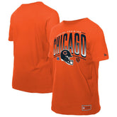 Chicago Bears New Era Combine Authentic Helmet T-Shirt - Orange T-shirts