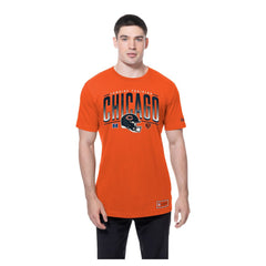 Chicago Bears New Era Combine Authentic Helmet T-Shirt - Orange T-shirts