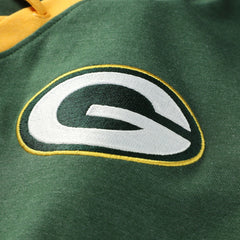 Green Bay Packers New Era Women's Plus Size Throwback Lace-Up Long Sleeve T-Shirt - Green T-shirts