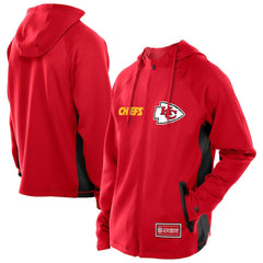 Kansas City Chiefs New Era Combine Authentic Raglan Scuba Full-Zip Hoodie - Red Hoodies
