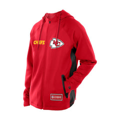 Kansas City Chiefs New Era Combine Authentic Raglan Scuba Full-Zip Hoodie - Red Hoodies
