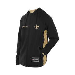 New Orleans Saints New Era Combine Authentic Raglan Scuba Full-Zip Hoodie - Black Hoodies