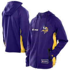 Minnesota Vikings New Era Combine Authentic Raglan Scuba Full-Zip Hoodie - Purple Hoodies
