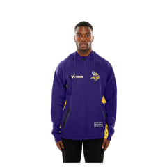 Minnesota Vikings New Era Combine Authentic Raglan Scuba Full-Zip Hoodie - Purple Hoodies