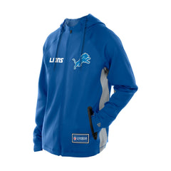 Detroit Lions New Era Combine Authentic Raglan Scuba Full-Zip Hoodie - Blue Hoodies