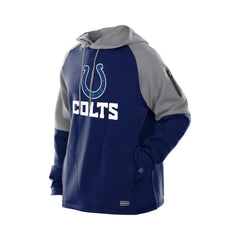 Indianapolis Colts New Era Combine Authentic Color Block Raglan Pullover Hoodie - Royal Hoodies