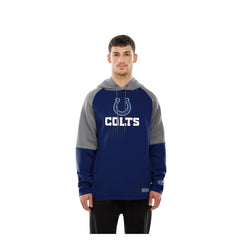 Indianapolis Colts New Era Combine Authentic Color Block Raglan Pullover Hoodie - Royal Hoodies