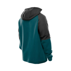 Philadelphia Eagles New Era Combine Authentic Color Block Raglan Pullover Hoodie - Midnight Green Hoodies