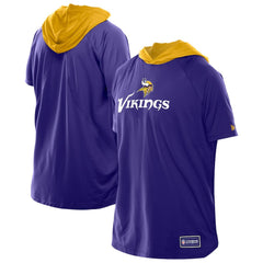 Minnesota Vikings New Era Combine Authentic Hooded Raglan Short-Sleeve T-Shirt - Purple T-shirts