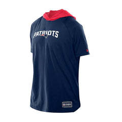 New England Patriots New Era Combine Authentic Hooded Raglan Short-Sleeve T-Shirt - Navy T-shirts