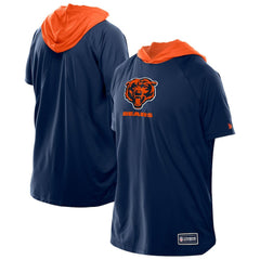 Chicago Bears New Era Combine Authentic Hooded Raglan Short-Sleeve T-Shirt - Navy T-shirts