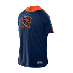 Chicago Bears New Era Combine Authentic Hooded Raglan Short-Sleeve T-Shirt - Navy T-shirts
